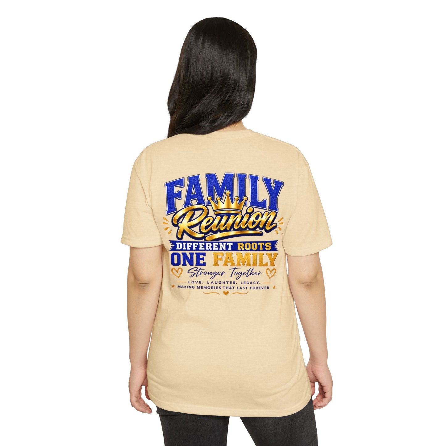 Family Reunion T-Shirt — "Family Reunion: Different Roots One Family" Keepsake Tee