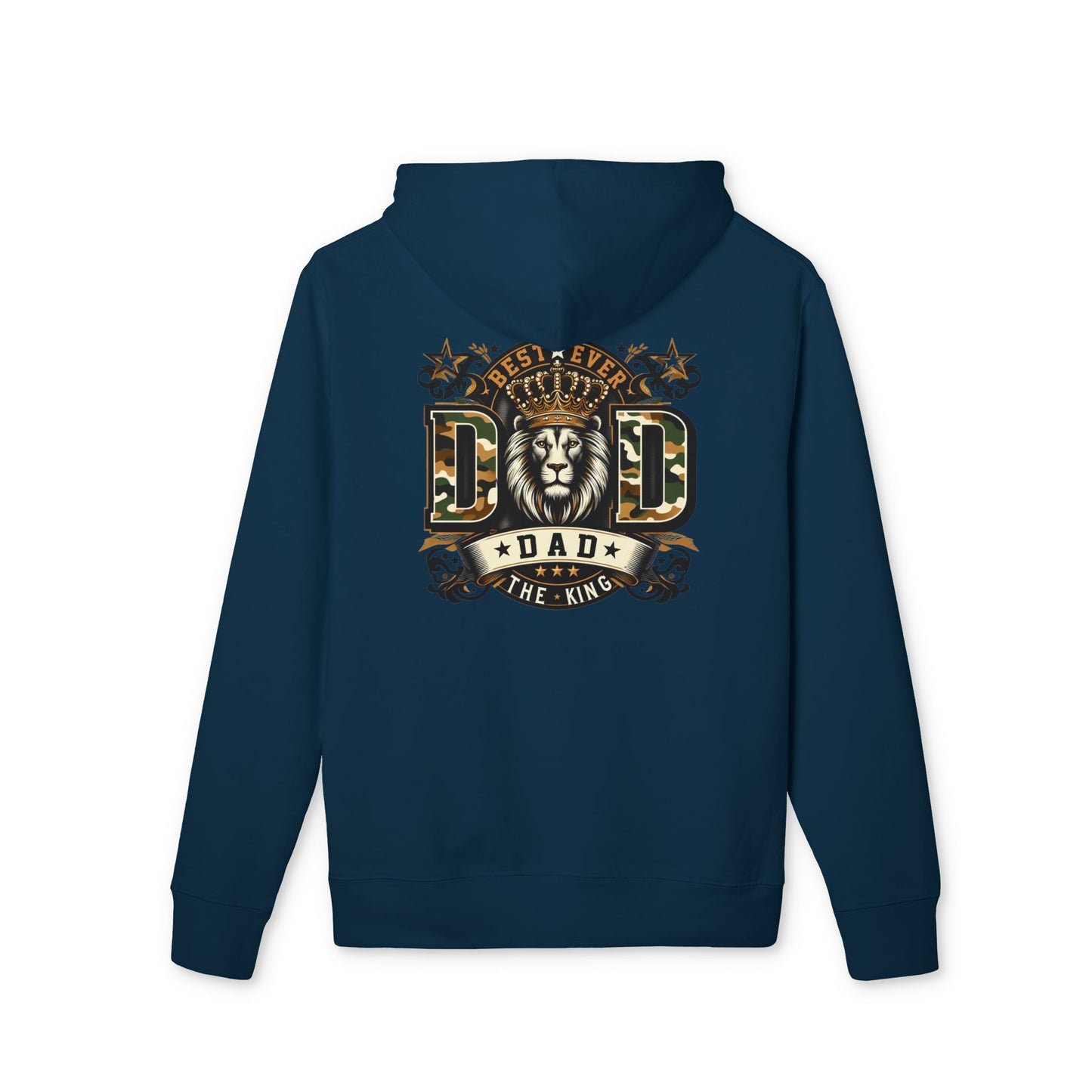 Dad The King Lion Hoodie — Father's Day Vintage Crest Sweatshirt