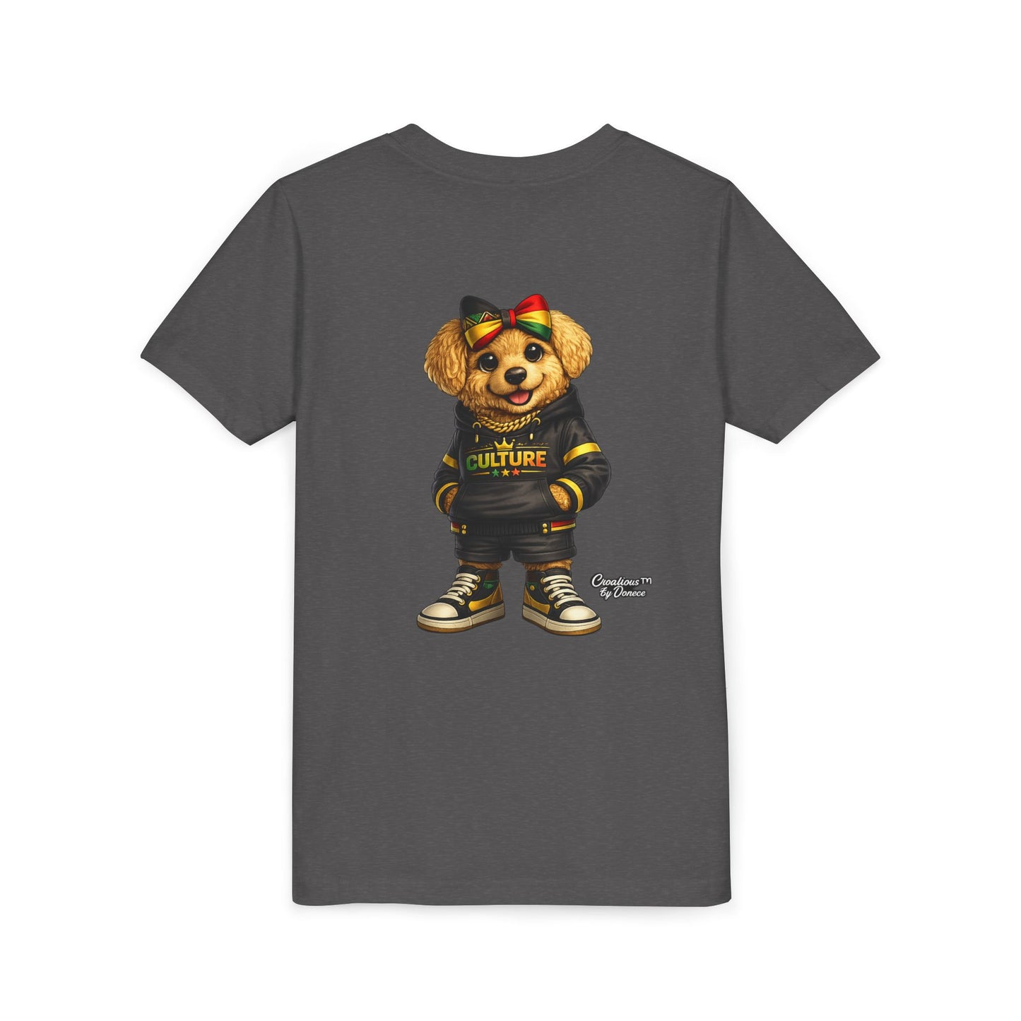 Youth Tee — Cute Rasta Bear "Culture" Graphic Kids T-Shirt