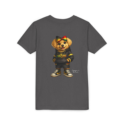 Youth Tee — Cute Rasta Bear "Culture" Graphic Kids T-Shirt
