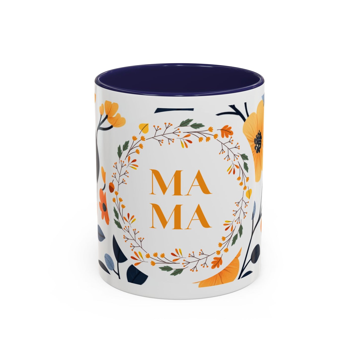 Mama Floral Accent Coffee Mug — Yellow Flower Mother's Day Gift (11/15oz)