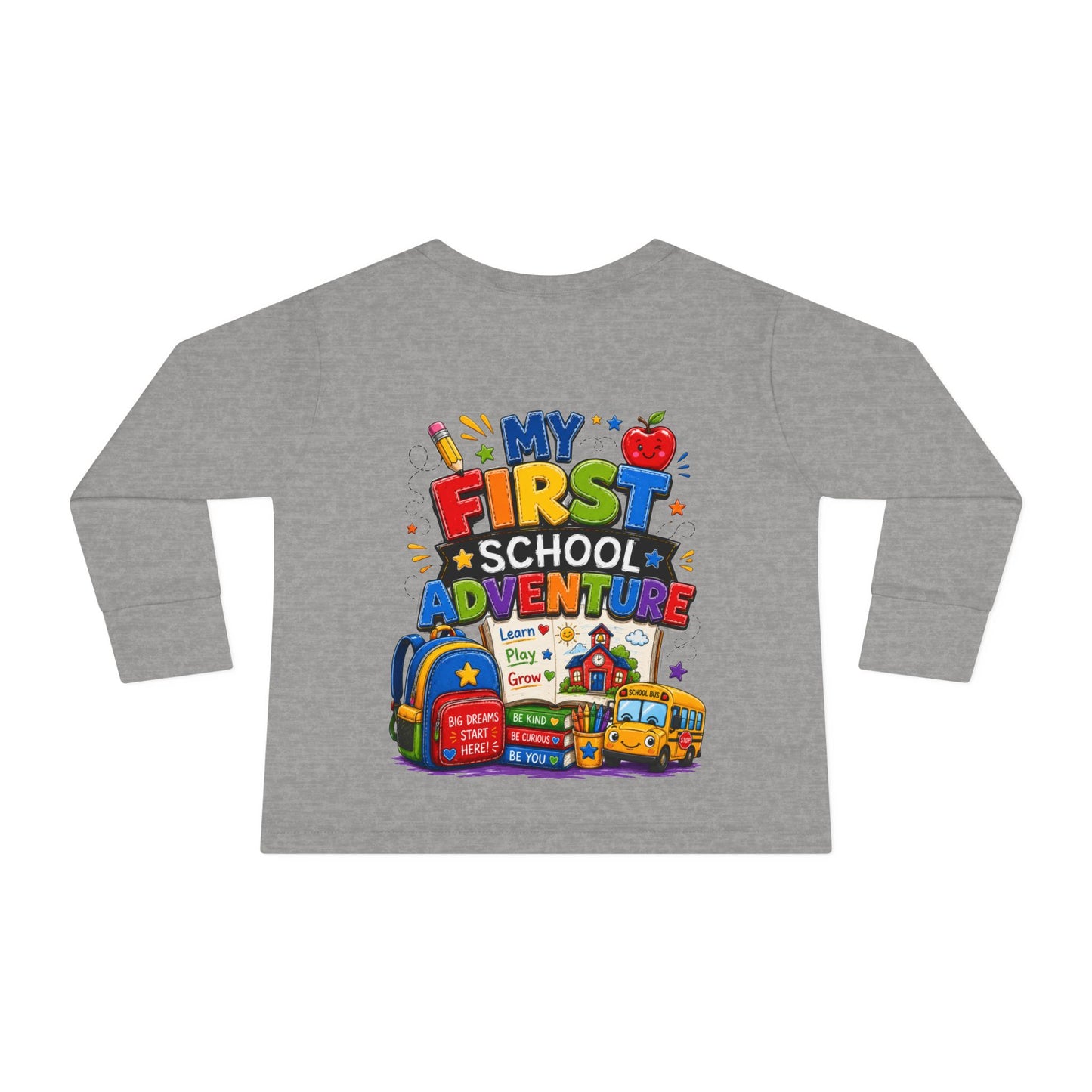 My First School Adventure Toddler Long Sleeve Tee