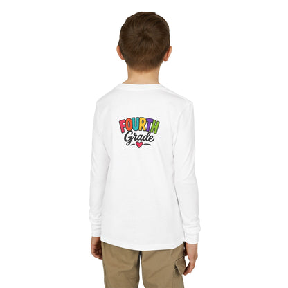 Fourth Grade Long Sleeve Tee — Colorful Kids School Shirt