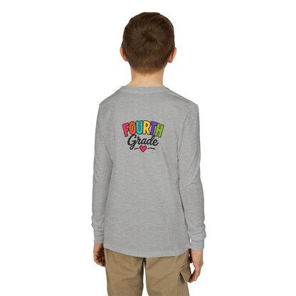 Fourth Grade Long Sleeve Tee — Colorful Kids School Shirt