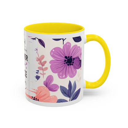 Mother Peace Floral Coffee Mug — "A quiet light, a guiding hand..." Memorial Tribute Mug