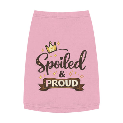 Spoiled & Proud Pet Tank Top — Cute Dog/Cat Shirt with Crown Design