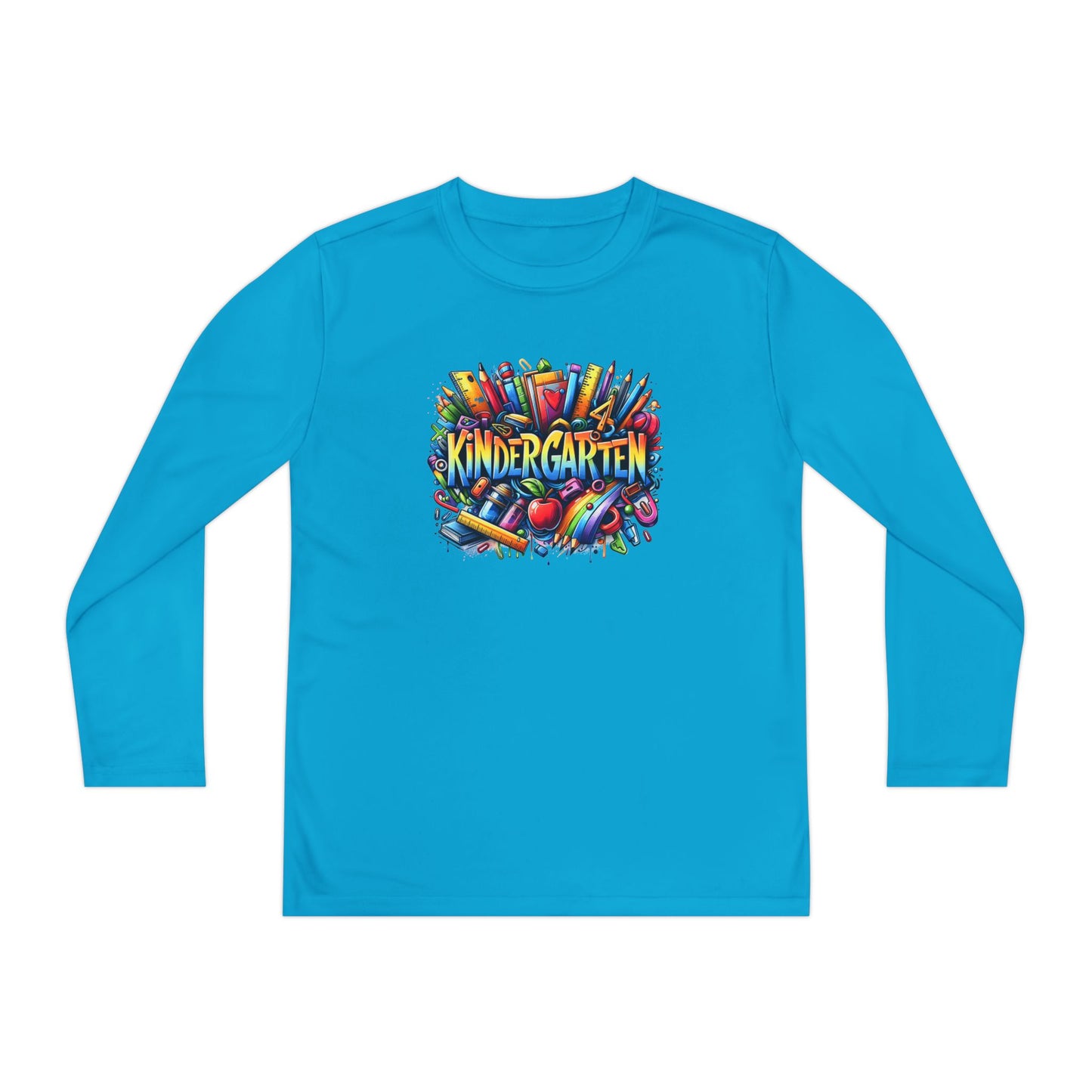 Kindergarten Crayons Youth Long Sleeve Tee