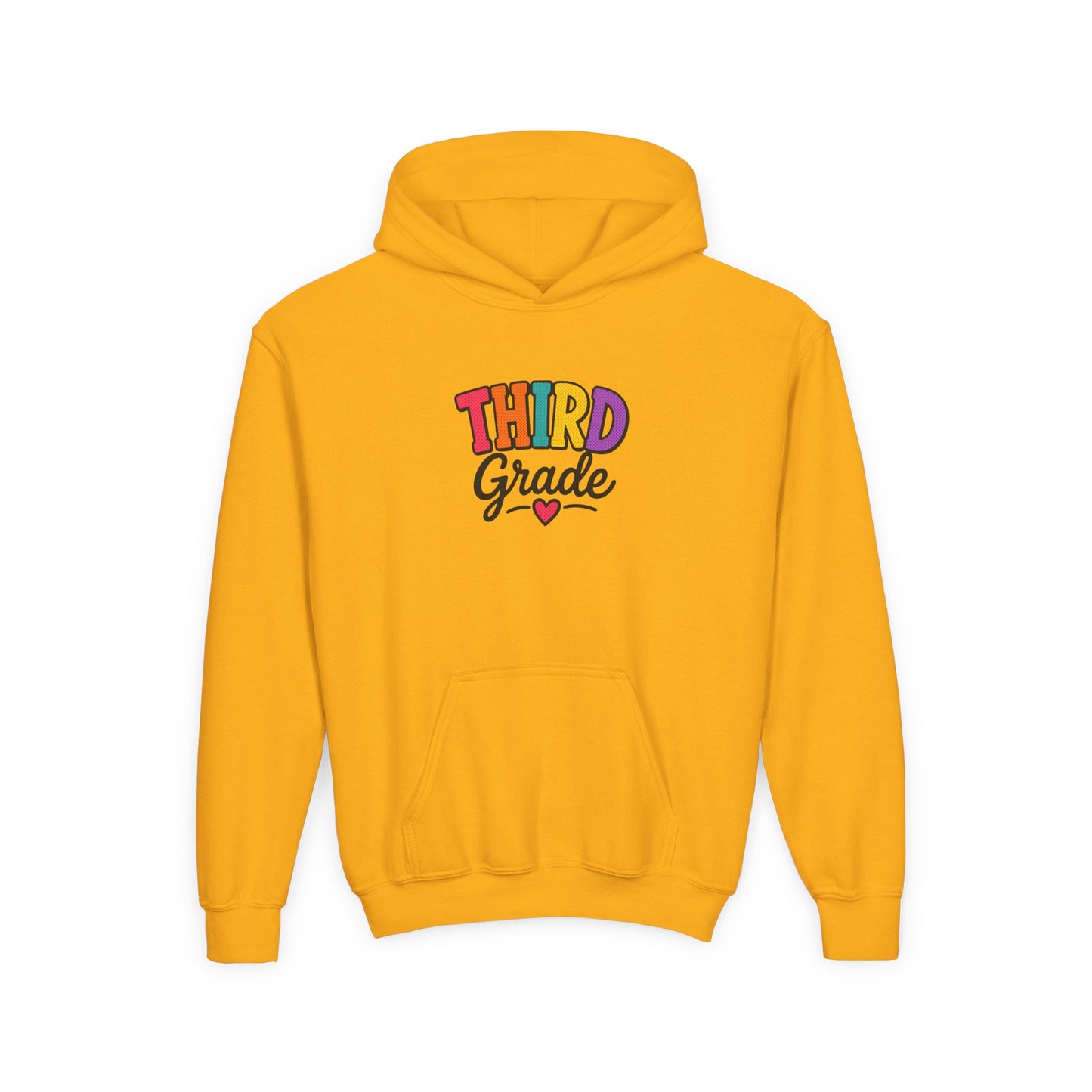 Third Grade Kids Hoodie — Colorful Back-to-School Sweatshirt