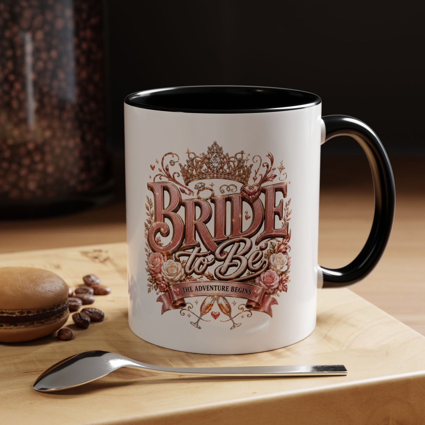 Bride to Be Coffee Mug — Floral Bridal Accent Mug (11/15oz)