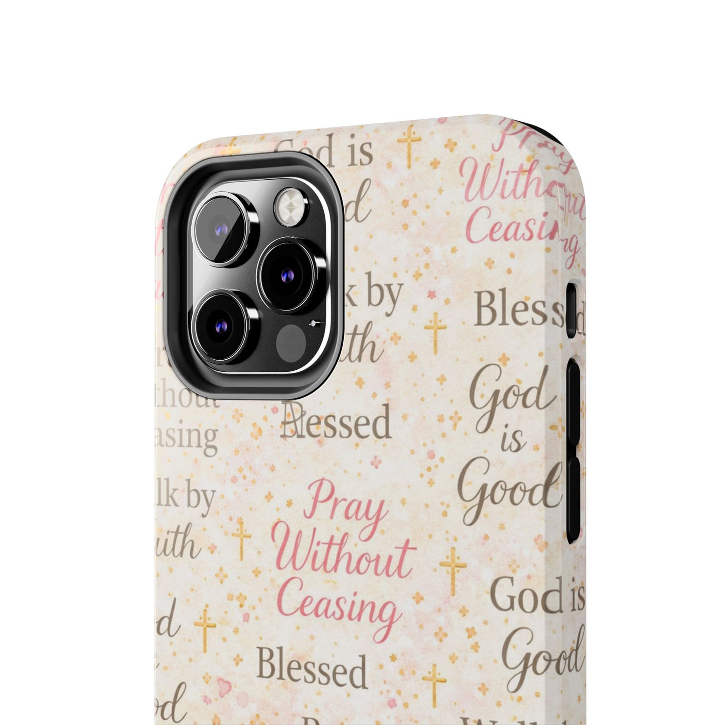 Pray Without Ceasing Phone Case | Christian floral iPhone Case