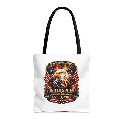 250th Anniversary United States Eagle Tote Bag — 1776–2026 Patriotic Cotton Tote