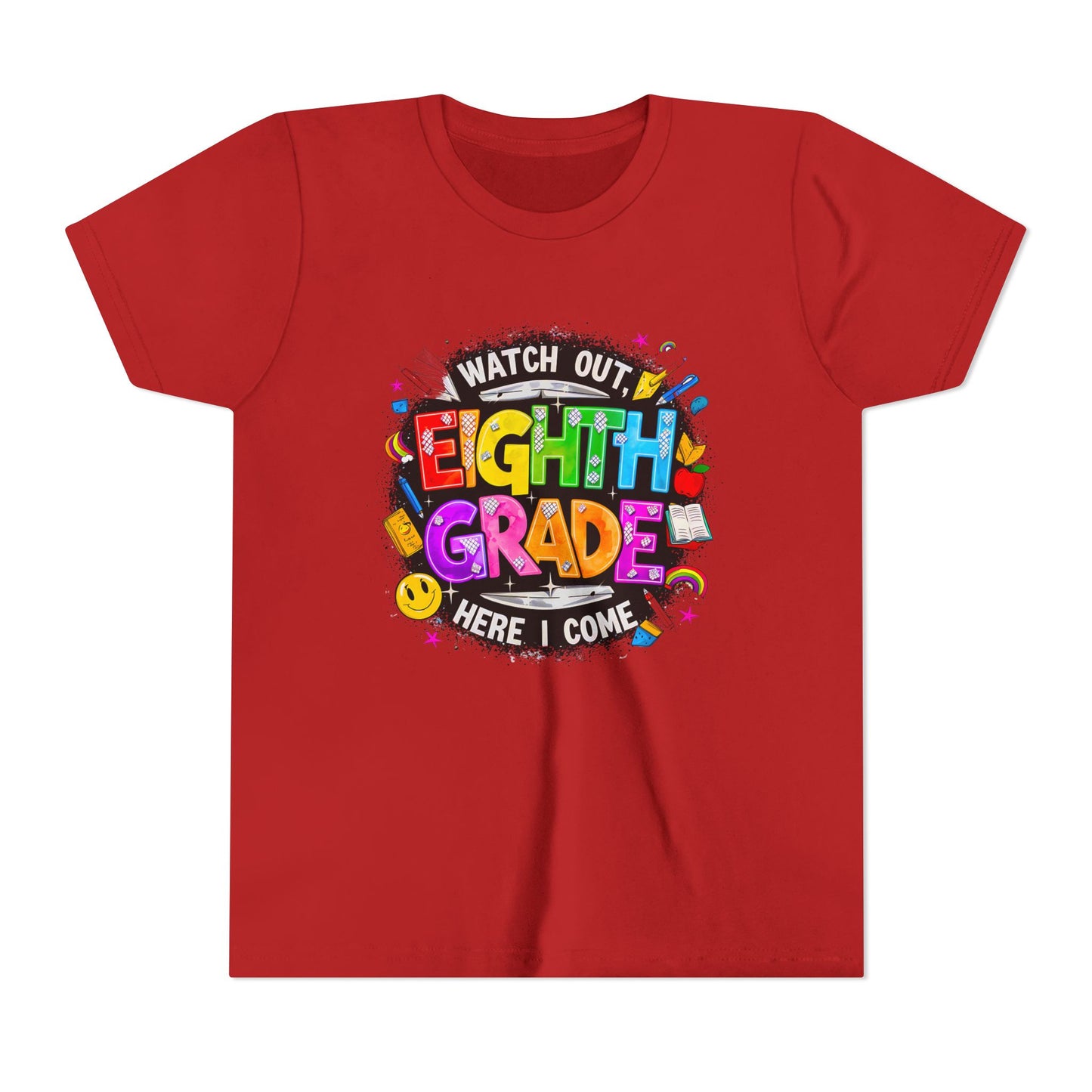 Eighth Grade Kids T‑Shirt — "Watch Out, Eighth Grade Here I Come" Back-to-School Tee