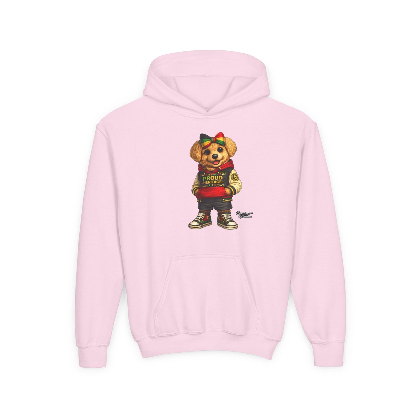 Youth Hoodie — 'Proud Heritage' Teddy Bear Streetwear Kids Pullover