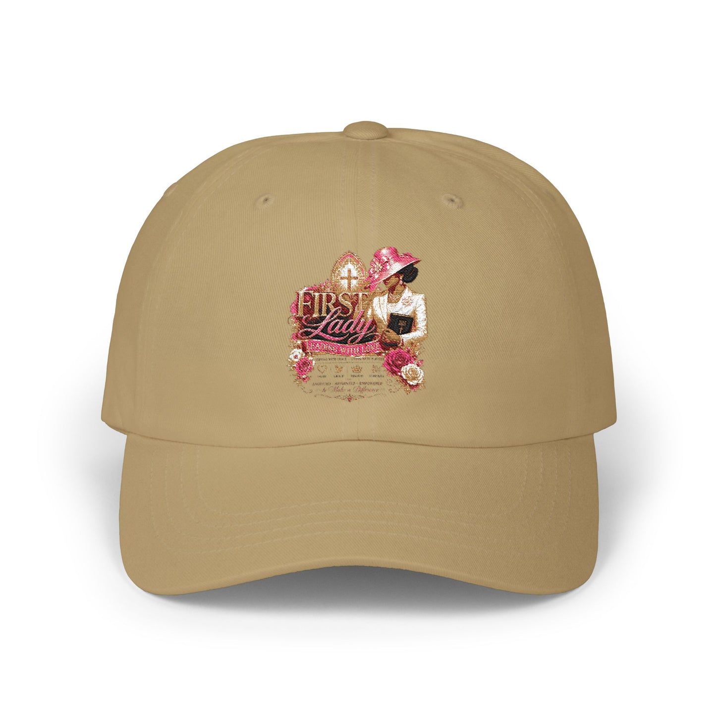 Vintage Floral 'Mom' Dad Cap – Retro Mom & Roses Embroidered Baseball Hat