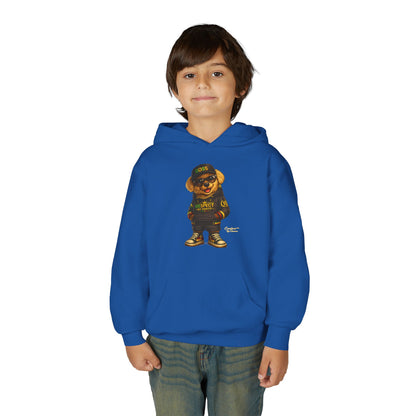 Youth Hoodie — Cool Bear 'Boss' Streetwear Design