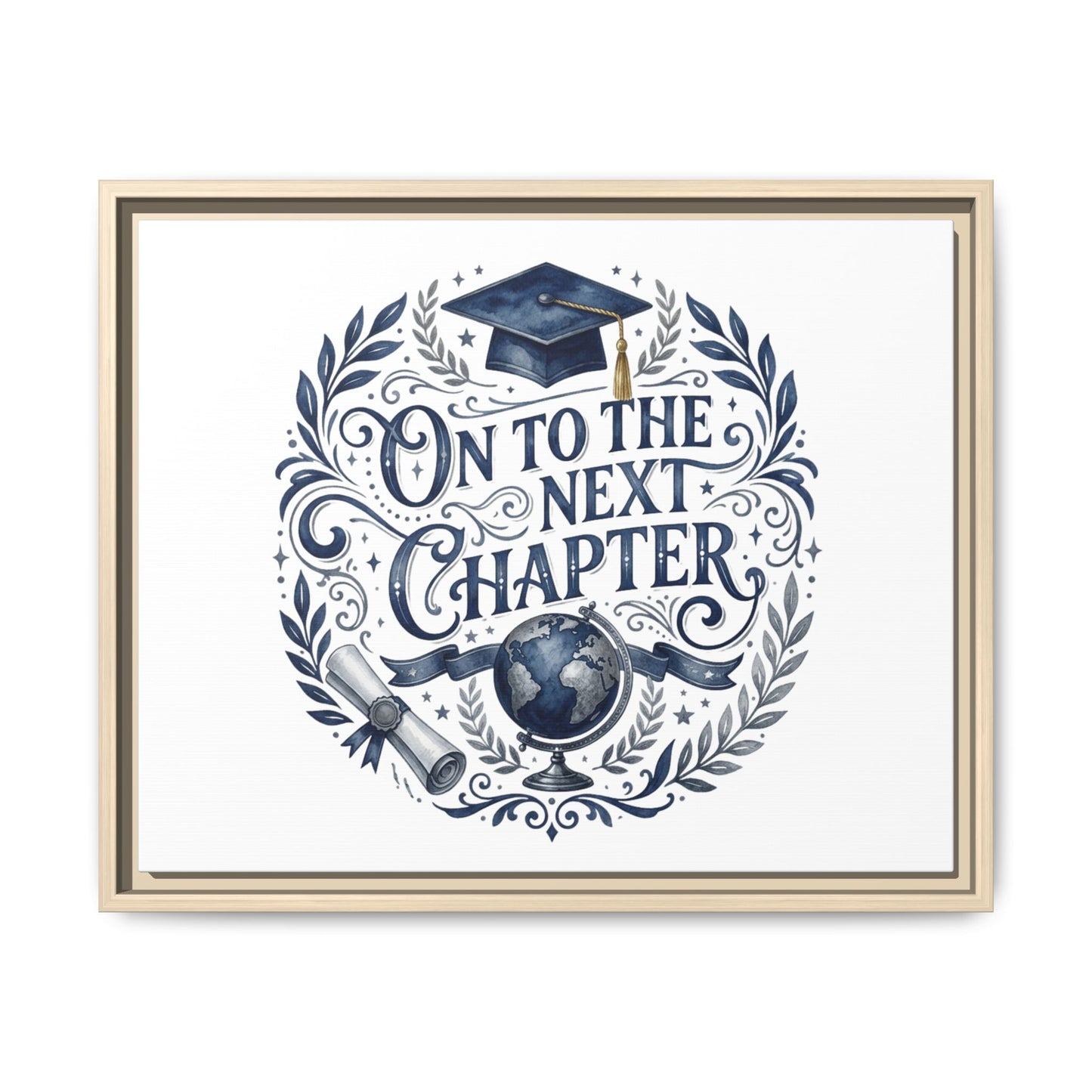 On to the Next Chapter Framed Canvas – Graduation Wall Art