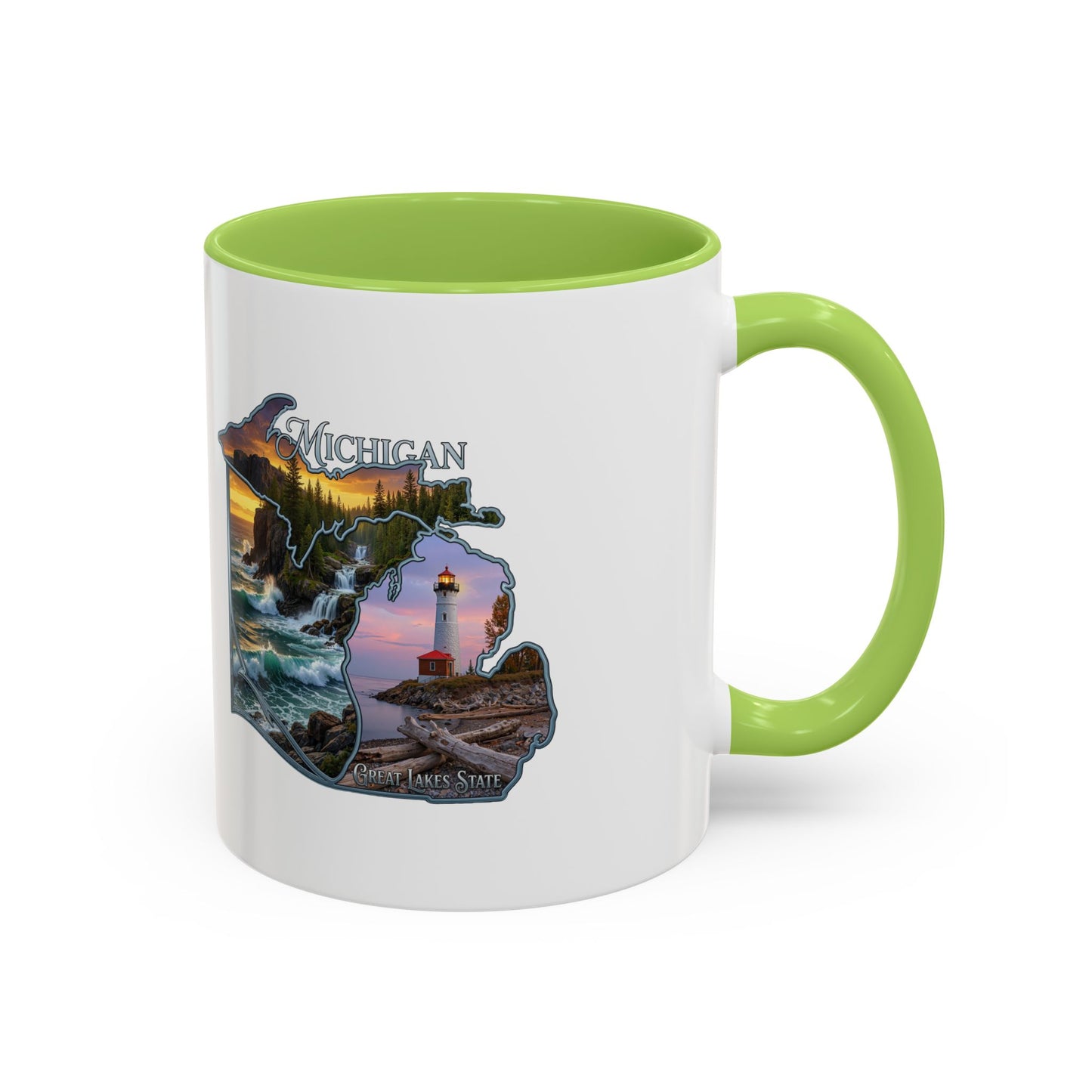 Michigan Lighthouse Coffee Mug — Scenic Great Lakes Accent Mug (11/15oz)