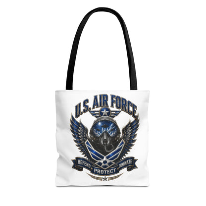 U.S. Air Force Emblem Tote Bag — Military Wings & Skull Design