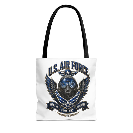 U.S. Air Force Emblem Tote Bag — Military Wings & Skull Design