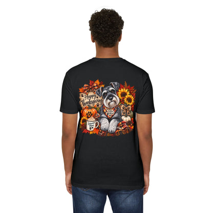 Thanksgiving Schnauzer T-Shirt — Happy Thanksgiving Fall Dog Tee
