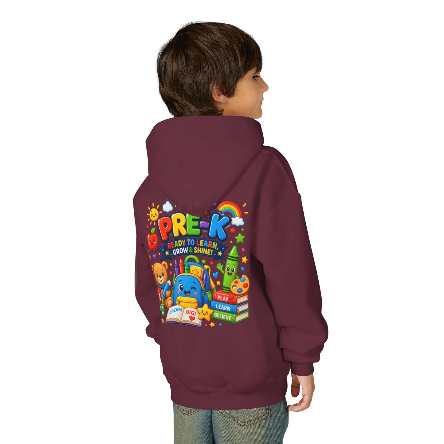 Pre-K Ready to Learn Youth Hoodie – Cute Back-to-School Preschool Sweatshirt