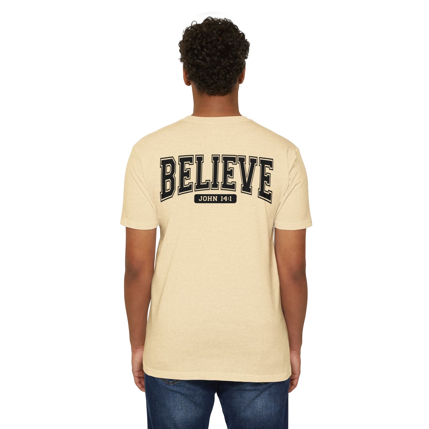 Believe John 14:1 T-Shirt — Faith-Inspired Biblical Tee