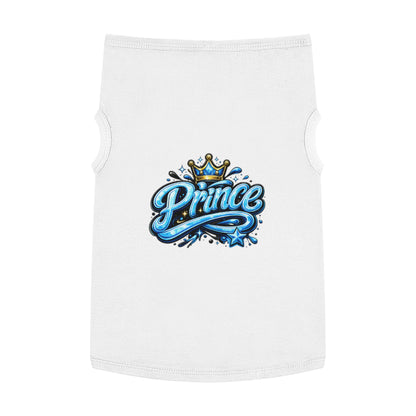 Prince Pet Tank Top — Blue Crown Graphic Dog Shirt