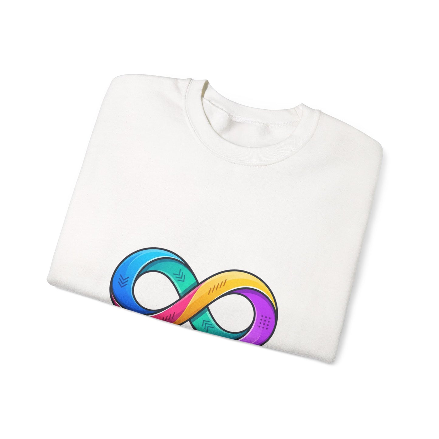 Autistic & Authentic Infinity Crewneck Sweatshirt, Neurodiversity Pride, Affirming