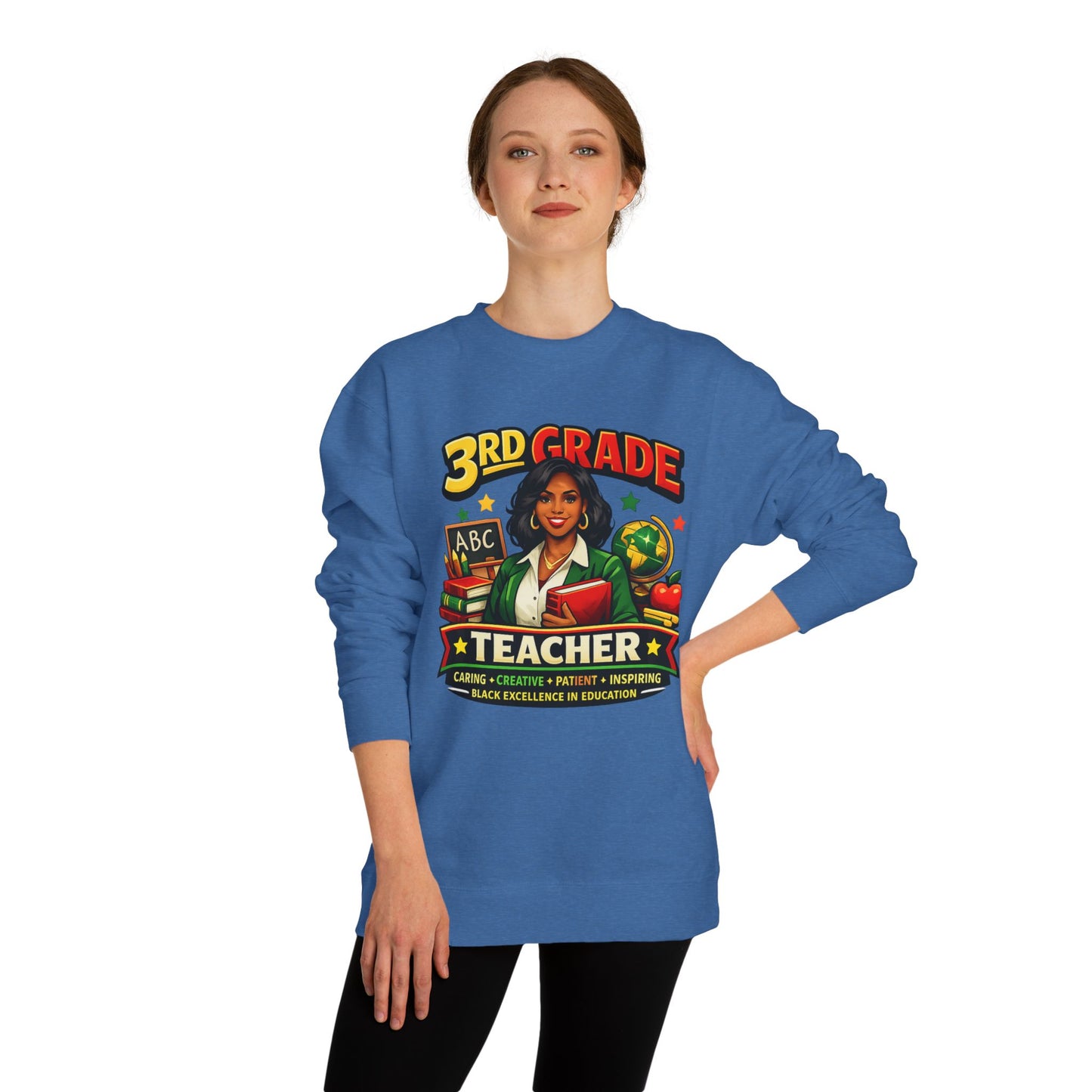 3rd Grade Teacher Sweatshirt – Inspiring Black Excellence Teacher Gift