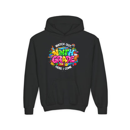 Kids' 4th Grade Hoodie – "Watch Out 4th Grade Here I Come" Colorful Back-to-School Sweatshirt