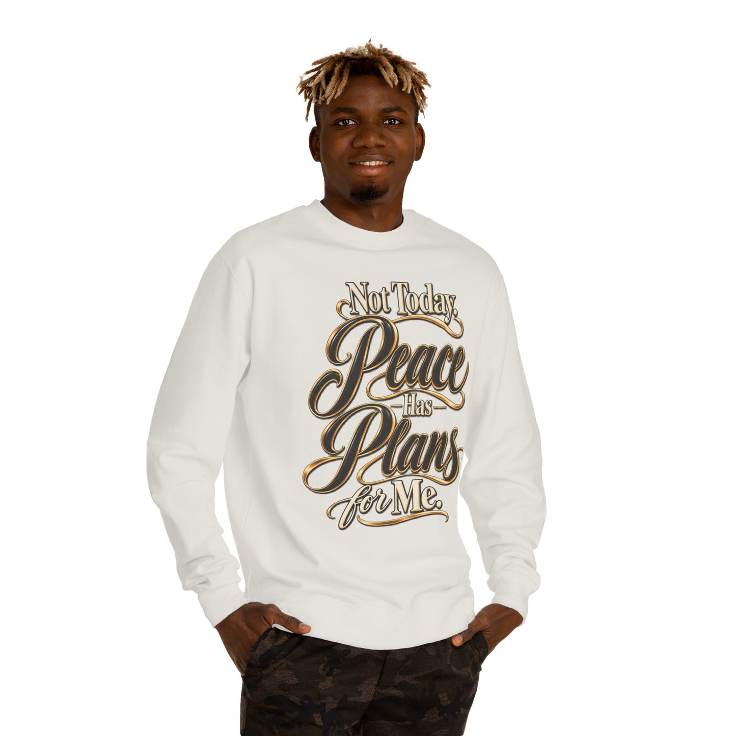 Peace Over Plans Sweatshirt — "Not Today Peace Has Plans for Me" Crewneck