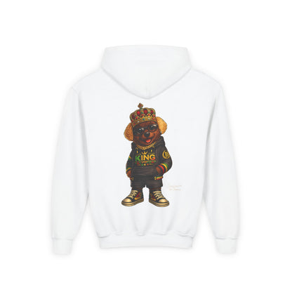 Youth Hoodie – 'King' Bear Streetwear Pullover