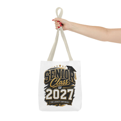 Senior Class of 2027 Tote Bag – Graduation Gift Tote with Cap Graphic