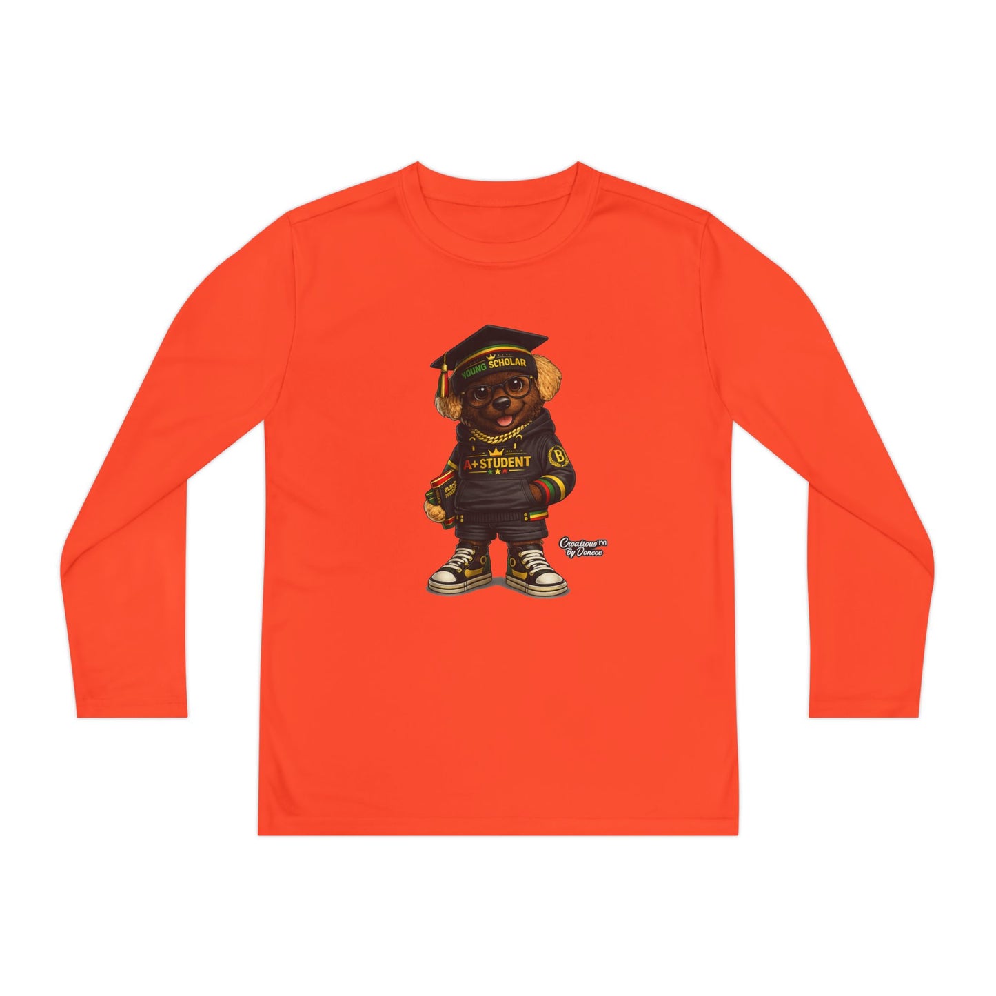 Youth Long Sleeve Tee — Graduation Bear Design