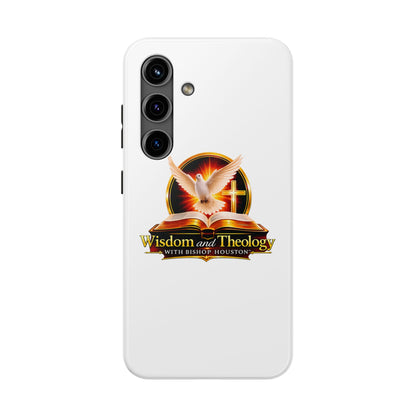 Wisdom and Theology Tough Phone Case — Christian Dove & Cross Design