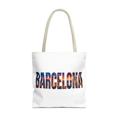 Barcelona Skyline Tote Bag — Cityscape Travel Souvenir Bag