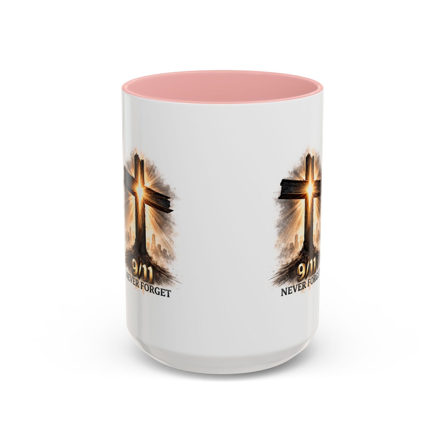 9/11 Never Forget Coffee Mug — Religious Memorial Accent Mug
