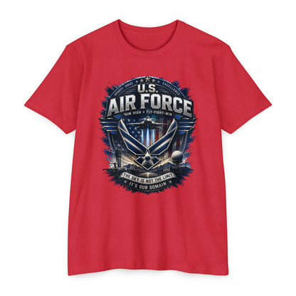 U.S. Air Force Graphic T-Shirt — Military Emblem Tee ("The Sky Is Not The Limit")