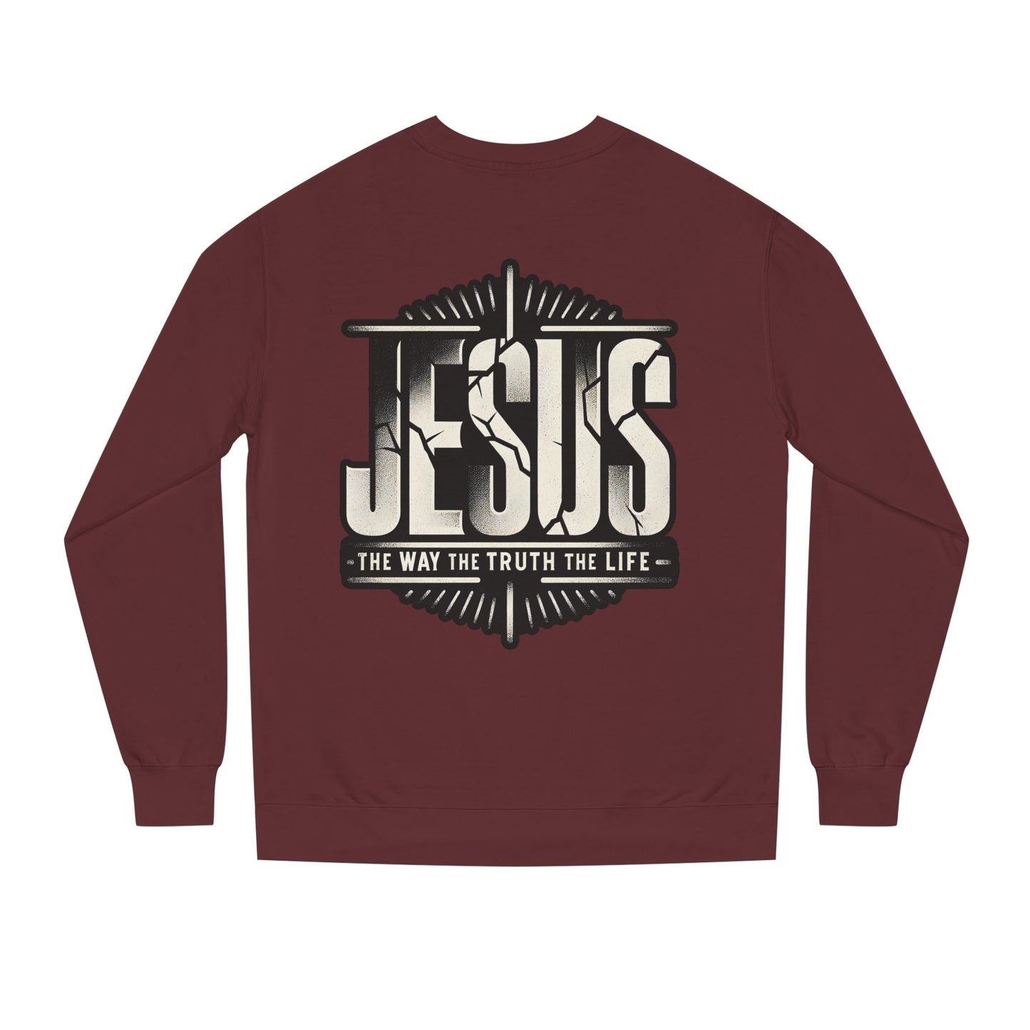 Jesus Graphic Sweatshirt — Vintage Religious Cross & Lamb Crewneck