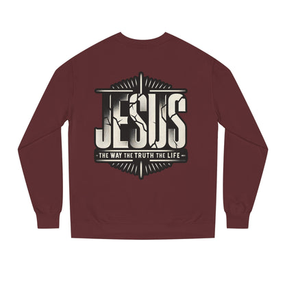 Jesus Graphic Sweatshirt — Vintage Religious Cross & Lamb Crewneck