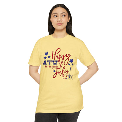 Happy 4th of July T‑Shirt — Patriotic Stars & Fireworks Tee