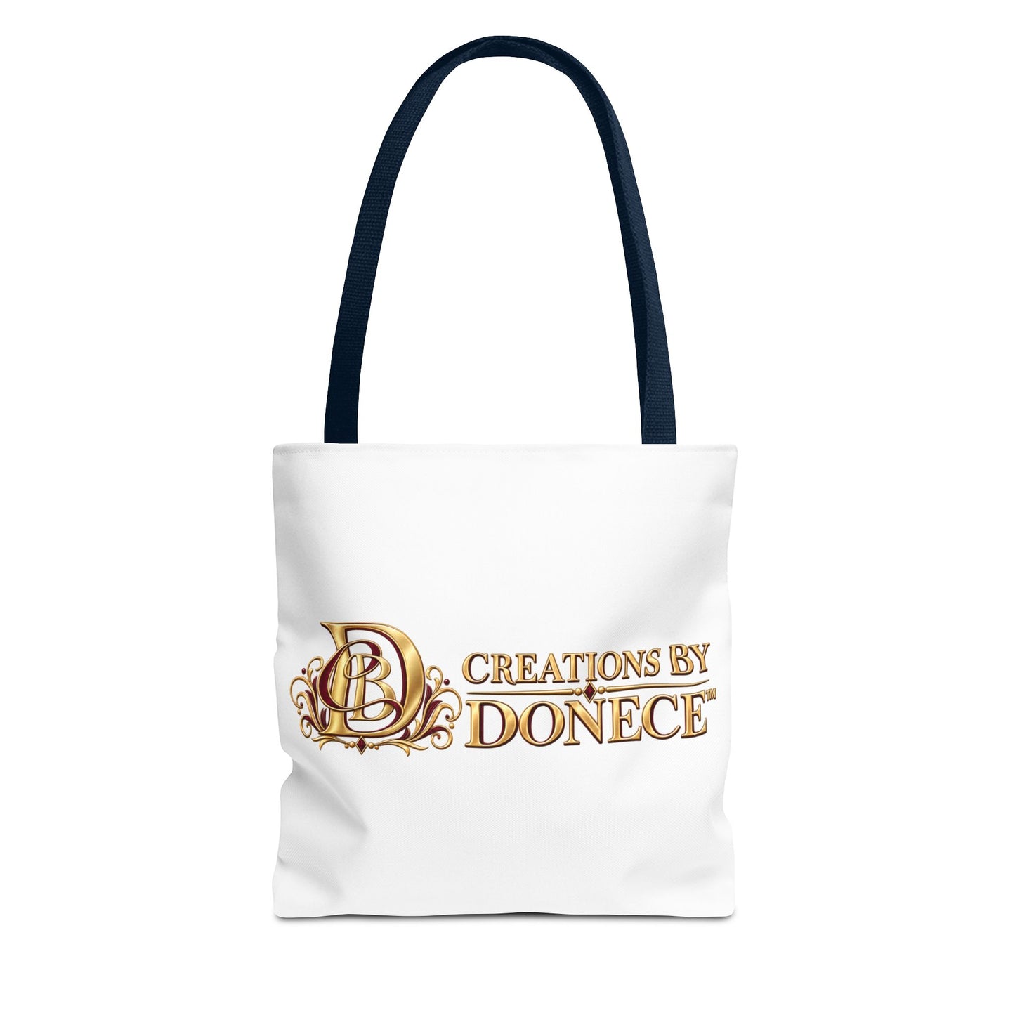 Creations by Donece Logo Tote Bag - Branded All-Over Print Canvas Tote