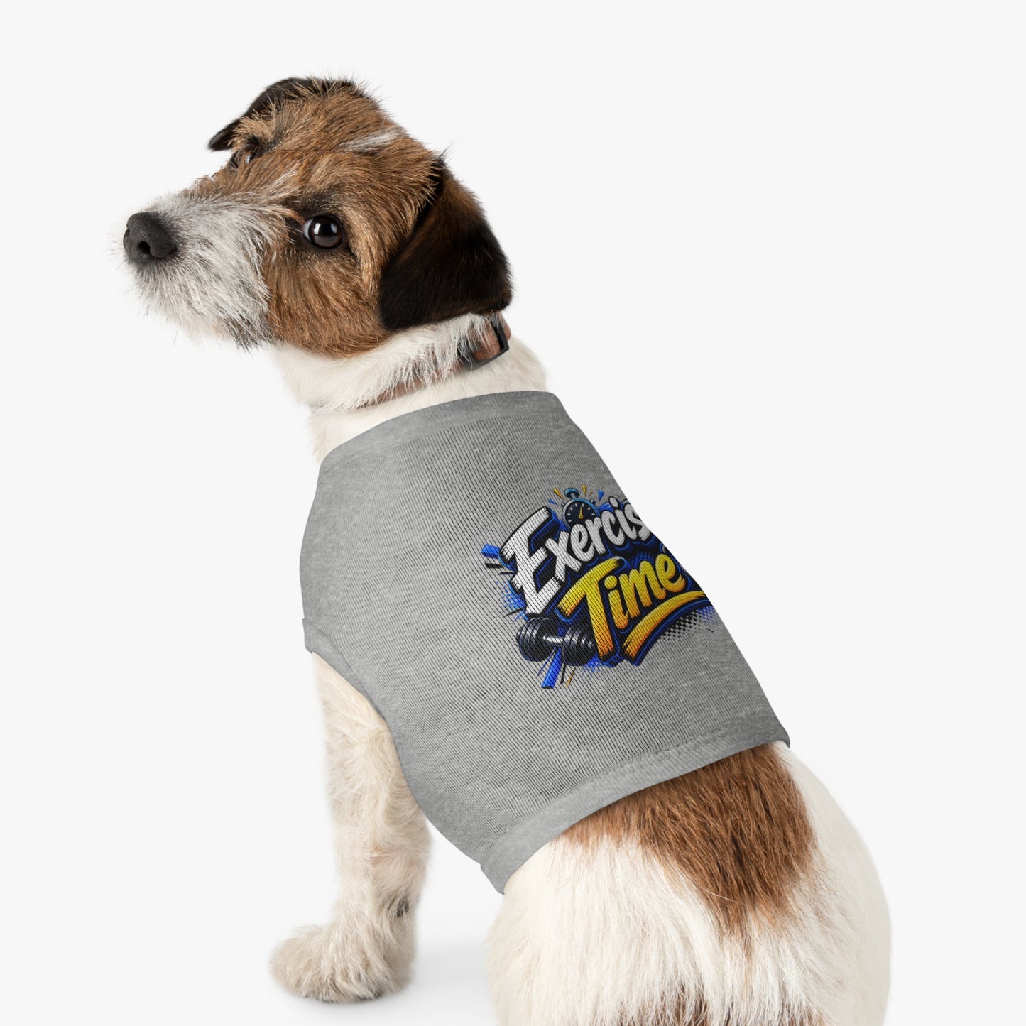 Exercise Time Pet Tank Top — Funny Workout Dog Shirt