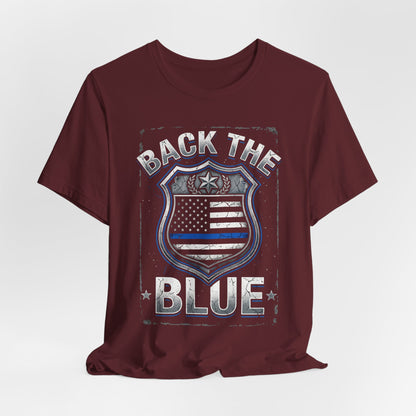 Back The Blue T-Shirt — Police Support Badge Tee