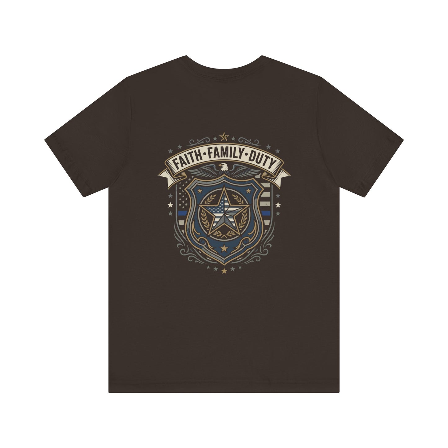 Police Badge Shield T‑Shirt — "Faith • Family • Duty" Graphic Tee