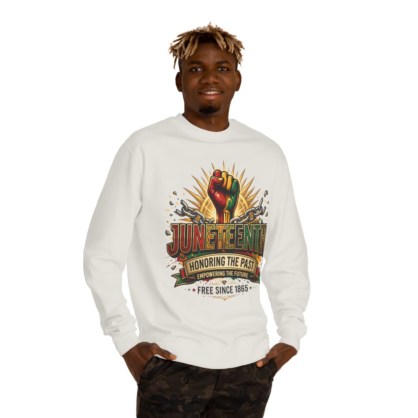 Juneteenth Sweatshirt — "Honoring the Past, Empowering the Future" Crewneck