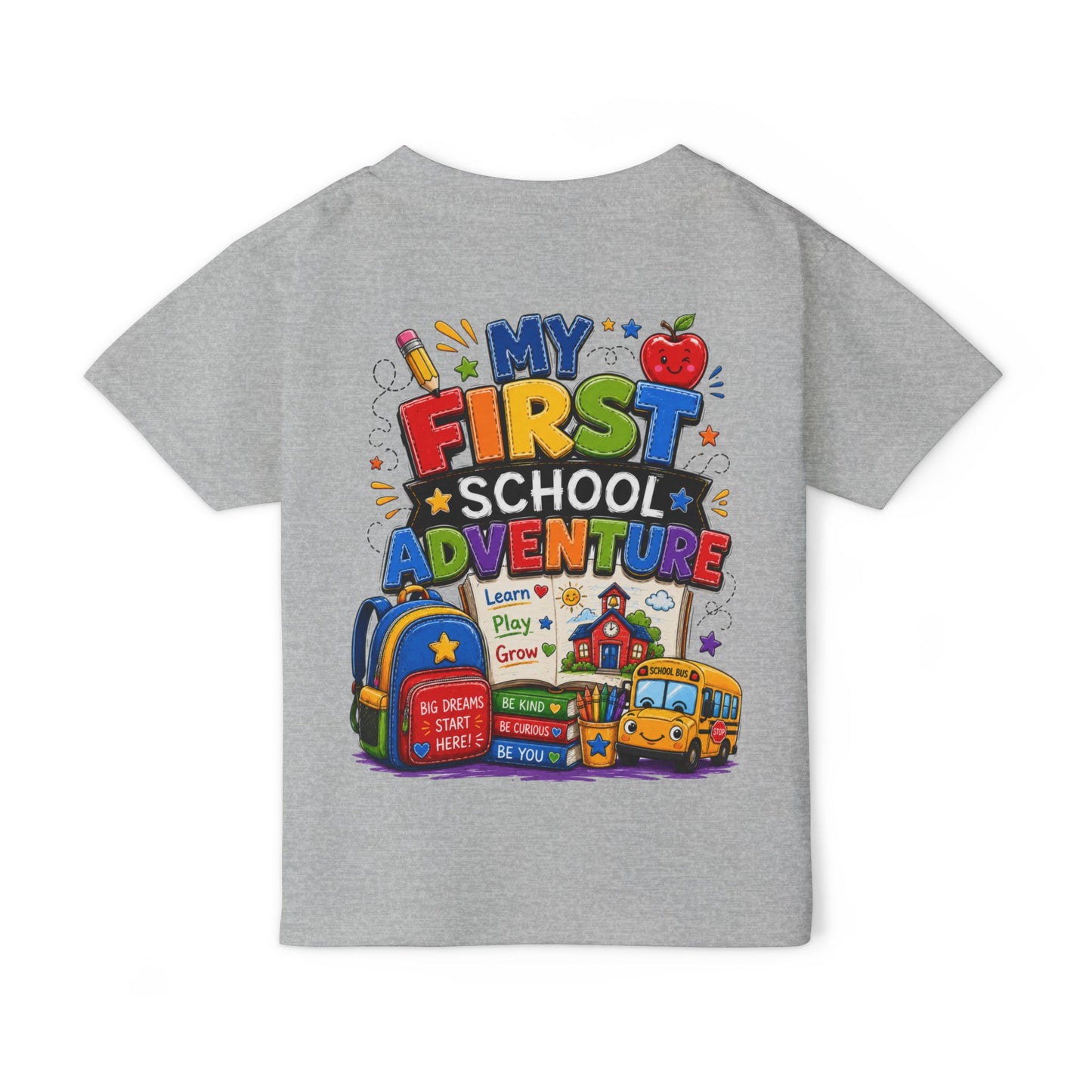Toddler T‑Shirt — "My First School Adventure" Back‑to‑School Kids Tee