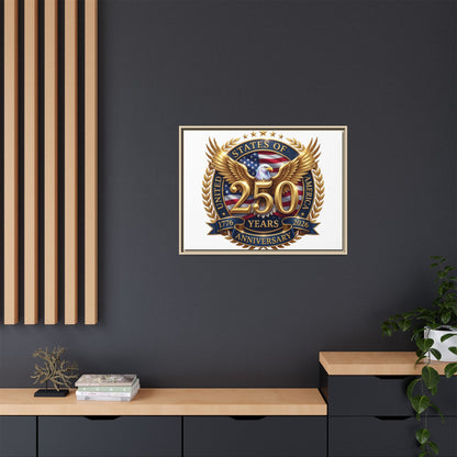 250th United States Anniversary Framed Canvas Print