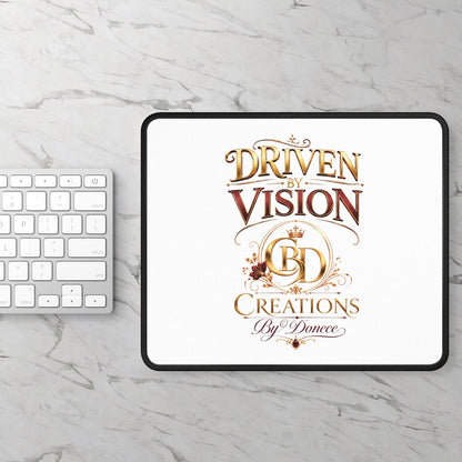 Driven by Vision Gaming Mouse Pad — BD Creations By Donece Logo Desk Mat