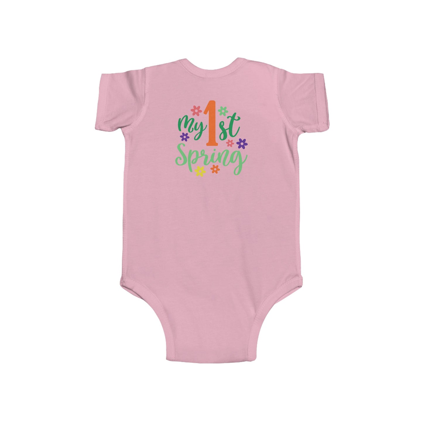 Baby Bodysuit — "My 1st Spring" Floral First-Spring Onesie